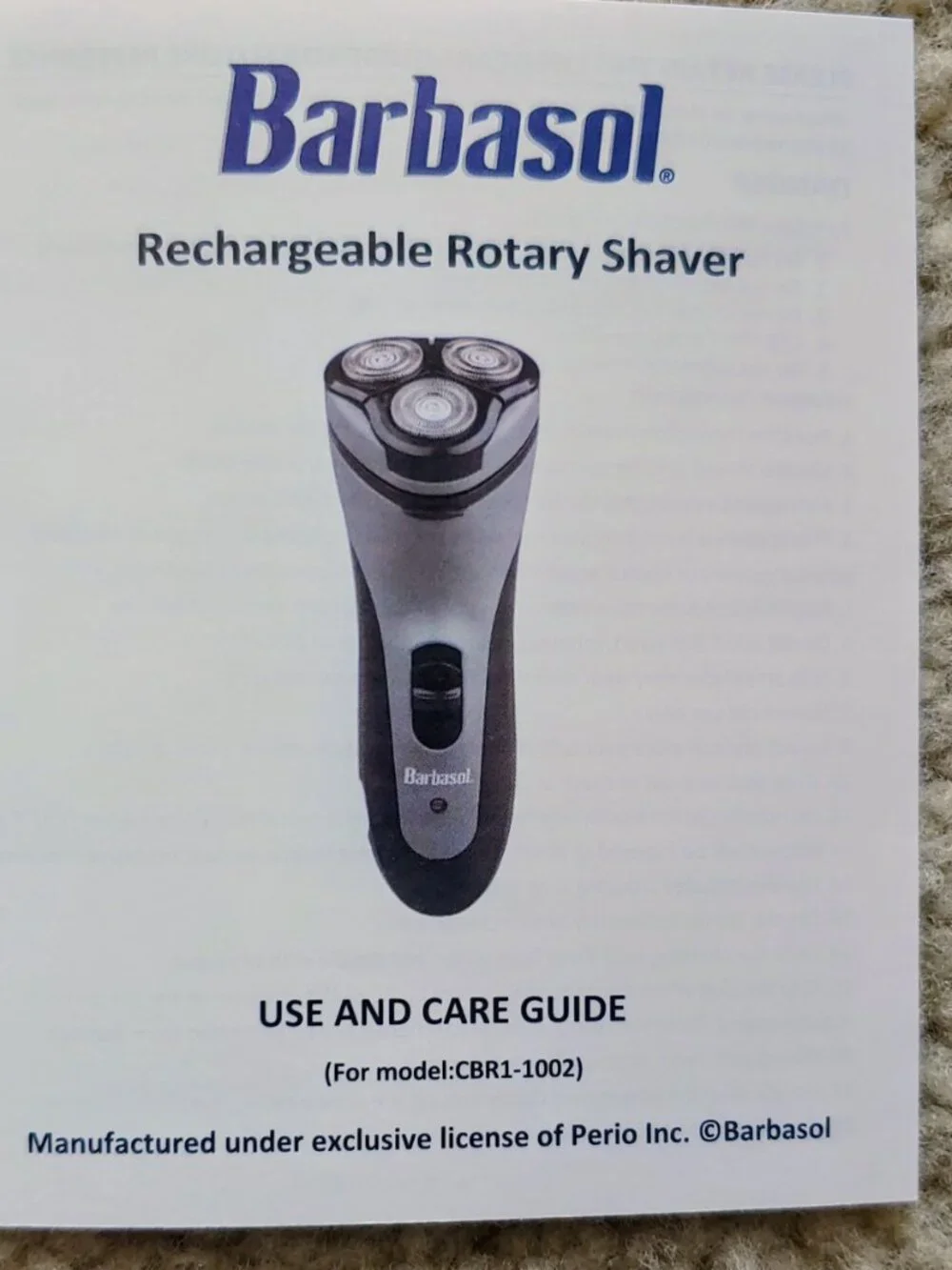Barbasol Rechargeable Rotary Shaver